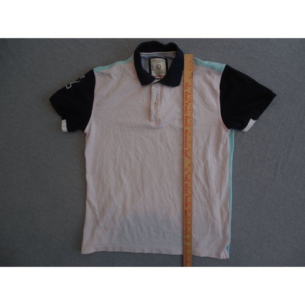 Studio Classic Polo Men Sz M Sport Collection Short Sleeve Vintage Multicolor - Picture 4 of 7